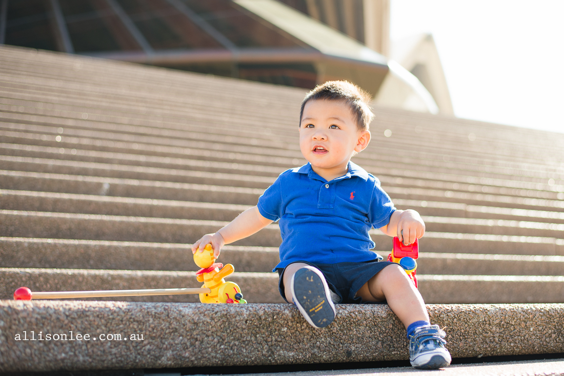 One year old a the Sydney Opera House