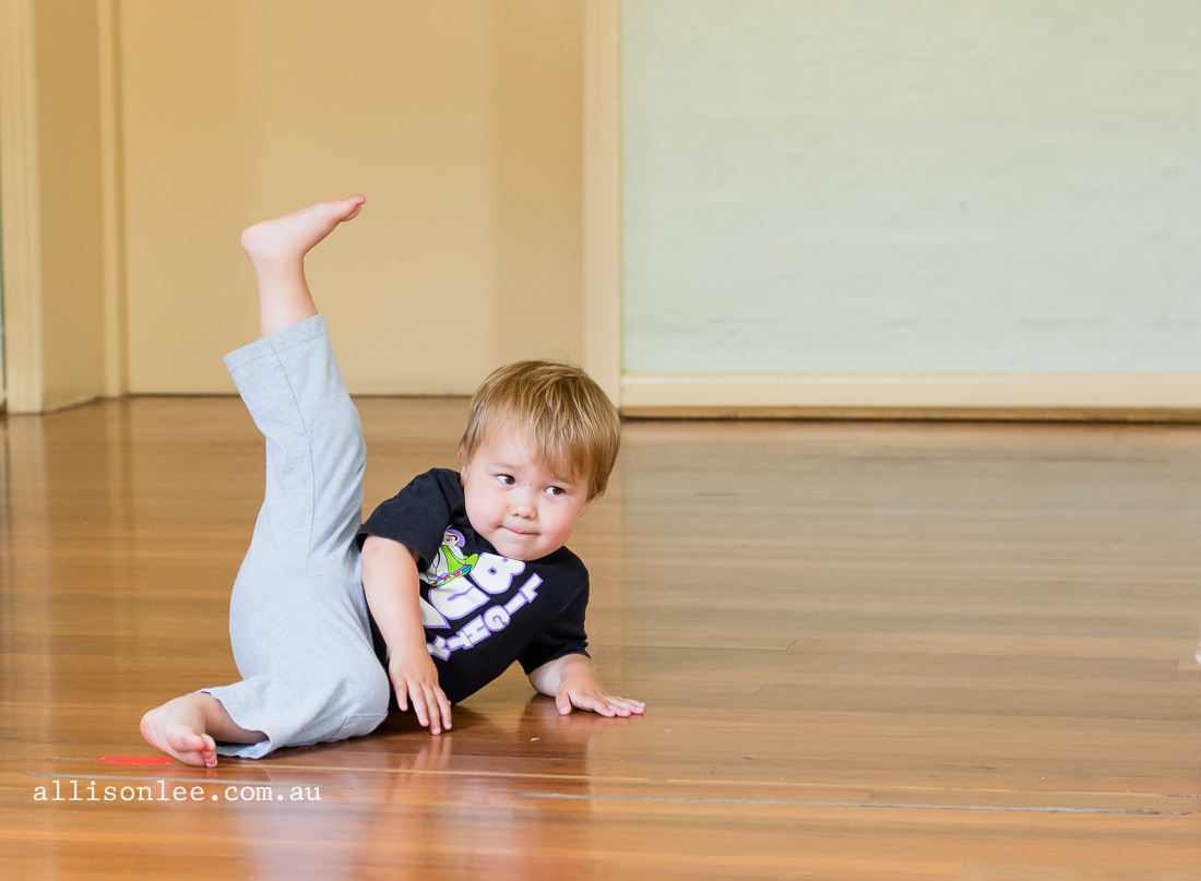 two year old boy in hip hop class