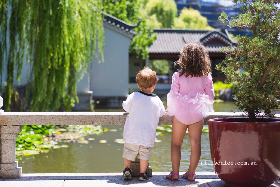 siblings at Chinese Garden