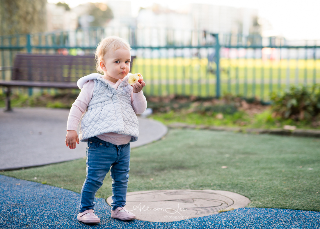 Toddler girl in the park in Sydney