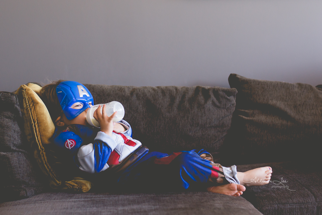 Captain America relaxing
