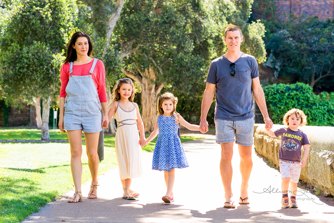 Family portrait in Rushcutters Bay Sydney