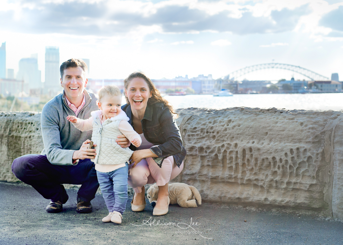 Sydney family portrait with Harbour Bridge