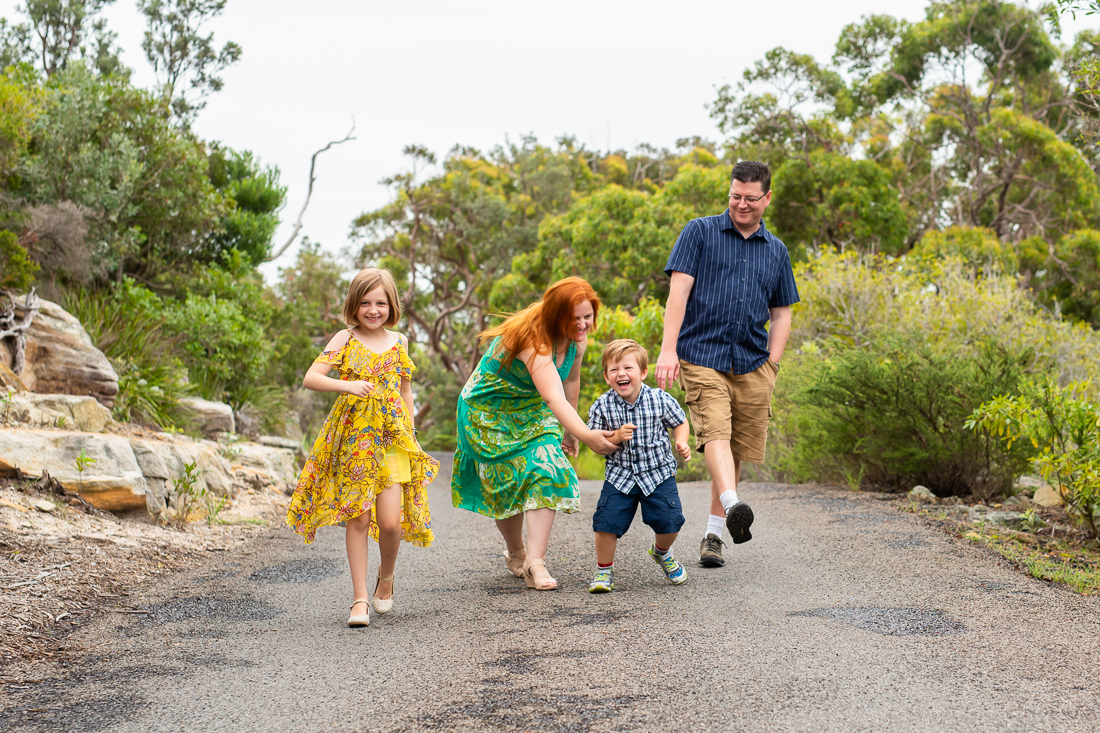 Family having fun at Q Station in Manly for a family photoshoot